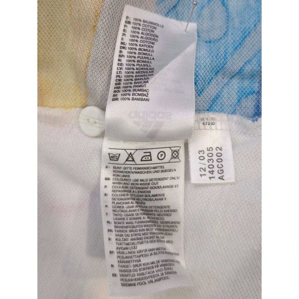 Adidas Athens 2004 Olympics Polo Mens Medium White Cotton Vintage Graphic